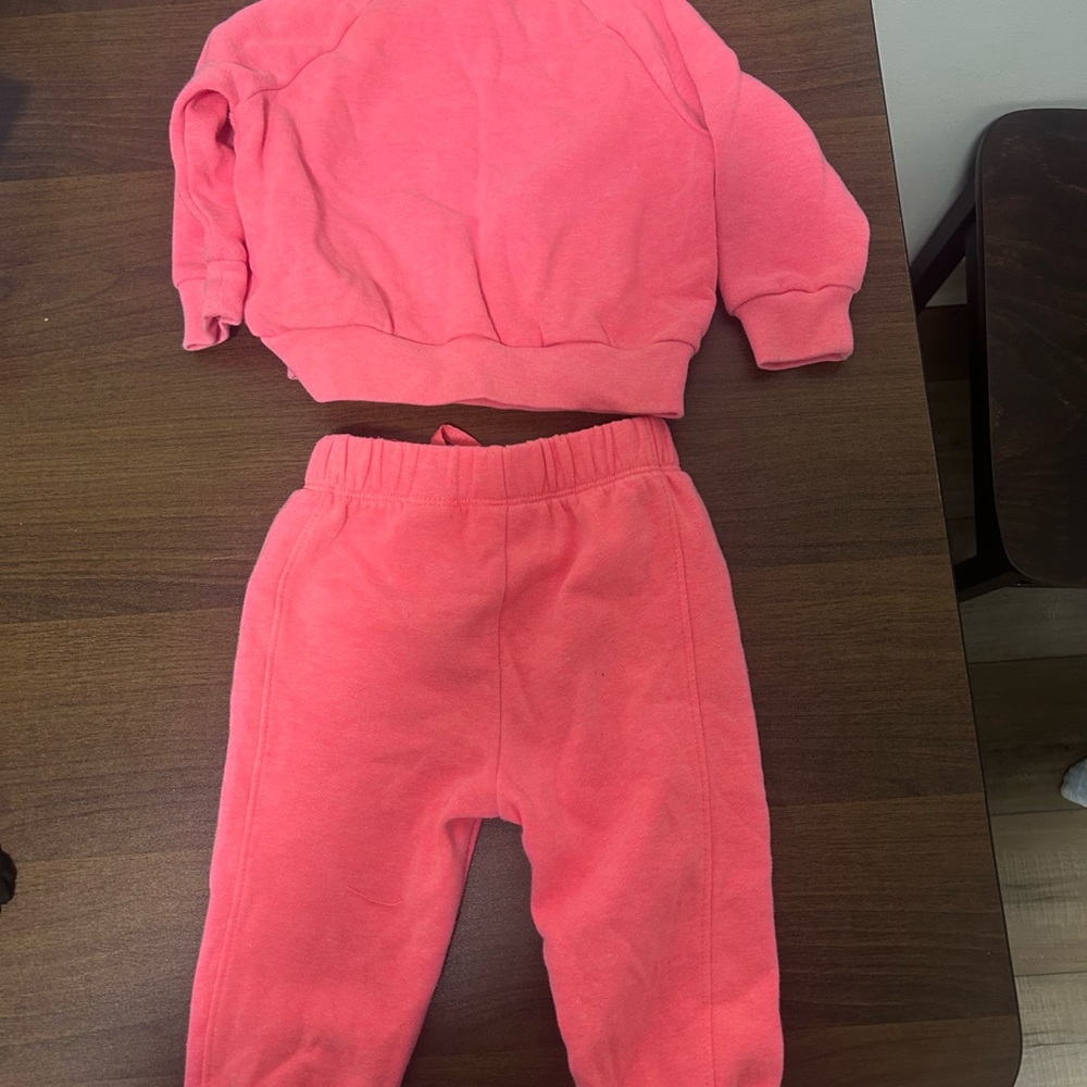 GAP Kids Coral Sweatshirt and Joggers Set